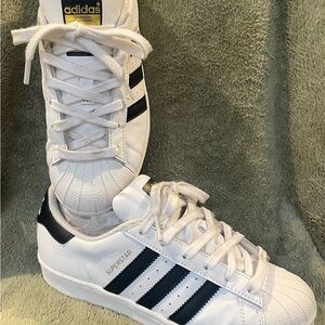 adidas Originals Superstar White and Black Athletic Shoes